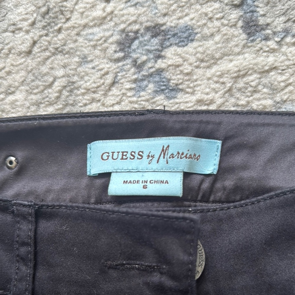 Guess by Marciano Black Pants with Button Detail